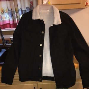 Men Black Button Up Jacket